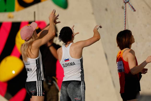 CLIMBING - World Climbing Series INNSBRUCK,AUSTRIA,21.JUN.26 - CLIMBING - World Climbing Series, lead. Image shows Janja Garnbret and Rosa Rekar (SLO).  GEPAxpictures xMarkoxVulic