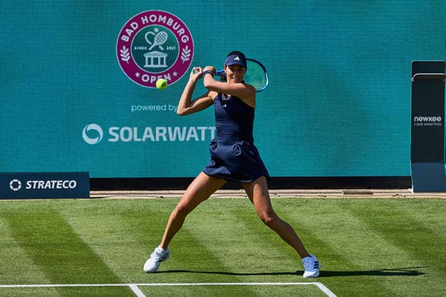 June 21, 2026, Bad Homburg, Hessen, Germany: Ana Ivanovic of Serbia returns with backhand to Angelique Kerber of Germany during the BAD HOMBURG OPEN powered by SOLARWATTT- WTA500 - Womens Tennis, 20.6.2026 in Bad Homburg (Tennis-Club Bad Homburg), Germany - Photo: Tennis 2026: Bad Hombug Open - WTA500: KERBER 6:3 7:5 IVANOVIC  - ZUMAs343 20260621_zsp_s343_146 Copyright: xMathiasxSchulzx