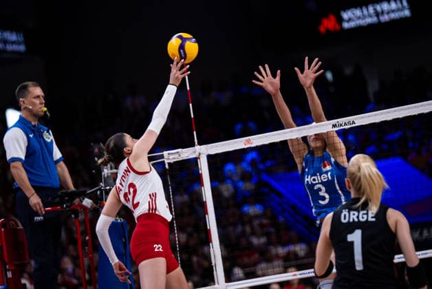 Turkiye v China - 2026 FIVB Volleyball Nations League ANKARA, TURKIYE - JUNE 21: Ilkin Aydin (22) of Turkiye in action during the 2026 FIVB Volleyball Nations League (VNL) Week 2 match between Turkiye and China at the Ankara Sports Hall in Ankara, Turkiye on June 21, 2026. Betul Abali Anadolu Ankara Turkey. Editorial use only. Please get in touch for any other usage.  Copyright: x2026xAnadoluxBetulxAbalix