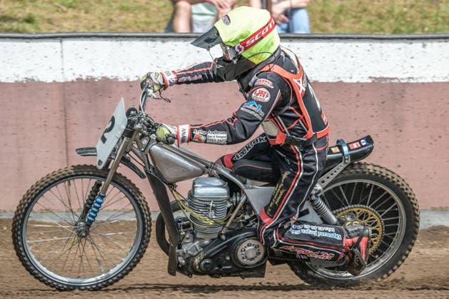 John Pedersen , Sandbahnrennen Hechthausen Motorsport, DMSB, ADAC, 21.06.2026 Hechthausen Niedersachsen Deutschland *** John Pedersen, Hechthausen Motorsport Dirt Track Racing, DMSB, ADAC, June 21, 2026, Hechthausen, Lower Saxony, Germany,detected_source_language Copyright: xkolbert-press BurghardxSchreyerx