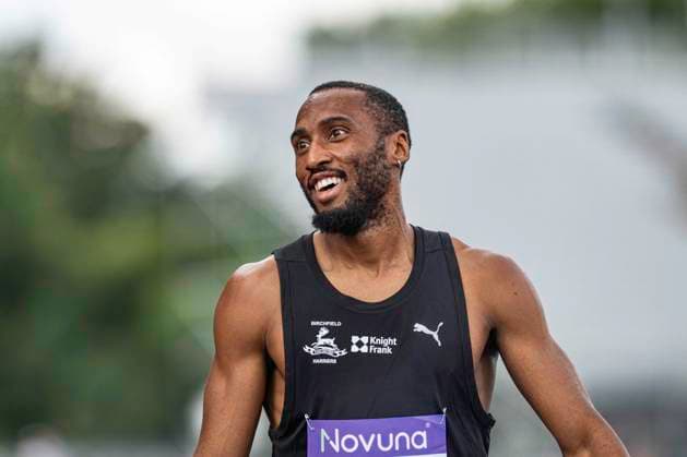 RECORD DATE NOT STATED 21st June 2026; Alexander Stadium, Birmingham, West Midlands, England; 2026 Novuna UK Athletics Championships; Matthew Hudson-Smith of Birchfield Harriers celebrates winning the final of the mens 400m GodfreyxPitt