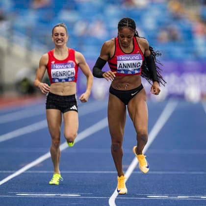 RECORD DATE NOT STATED 21st June 2026; Alexander Stadium, Birmingham, West Midlands, England; 2026 Novuna UK Athletics Championships; Amber Anning of Brighton And Hove AC wins the womens 400m GodfreyxPitt