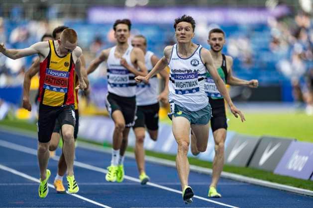 RECORD DATE NOT STATED 21st June 2026; Alexander Stadium, Birmingham, West Midlands, England; 2026 Novuna UK Athletics Championships; Jake Wightman of Edinburgh AC wins the final of the mens 800m ahead of Ben Pattison of Basingstoke GodfreyxPitt