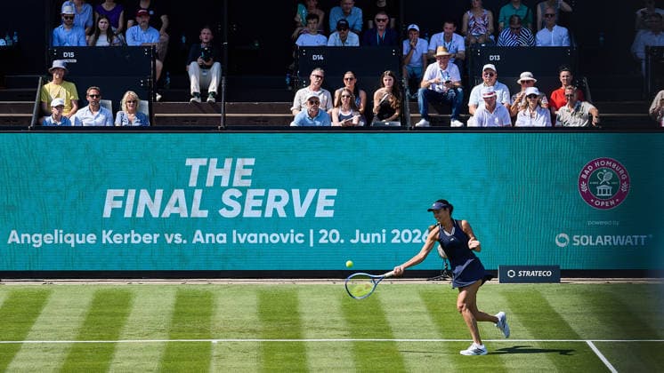 June 21, 2026, Bad Homburg, Hessen, Germany: Ana Ivanovic of Serbia returns with forehand to Angelique Kerber of Germany during the BAD HOMBURG OPEN powered by SOLARWATTT- WTA500 - Womens Tennis, 20.6.2026 in Bad Homburg (Tennis-Club Bad Homburg), Germany - Photo: Tennis 2026: Bad Hombug Open - WTA500: KERBER 6:3 7:5 IVANOVIC  - ZUMAs343 20260621_zsp_s343_176 Copyright: xMathiasxSchulzx