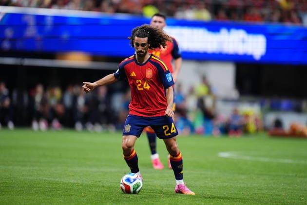 Spain v Saudi Arabia - FIFA World Cup, WM, Weltmeisterschaft, Fussball 2026 - Group H ATLANTA, USA - JUNE 21: Marc Cucurella (24) of Spain in action during the 2026 FIFA World Cup First Stage Group H match between Spain and Saudi Arabia at Mercedes-Benz Stadium (Atlanta Stadium) in Atlanta, Georgia, United States on June 21, 2026. Jose Hernandez Anadolu Georgia United States. Editorial use only. Please get in touch for any other usage.  Copyright: x2026xAnadoluxJosexHernandezx