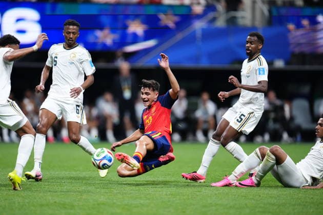 Spain v Saudi Arabia - FIFA World Cup, WM, Weltmeisterschaft, Fussball 2026 - Group H ATLANTA, USA - JUNE 21: Pedri Gonzalez of Spain in action during the 2026 FIFA World Cup First Stage Group H match between Spain and Saudi Arabia at Mercedes-Benz Stadium (Atlanta Stadium) in Atlanta, Georgia, United States on June 21, 2026. Jose Hernandez Anadolu Georgia United States. Editorial use only. Please get in touch for any other usage.  Copyright: x2026xAnadoluxJosexHernandezx