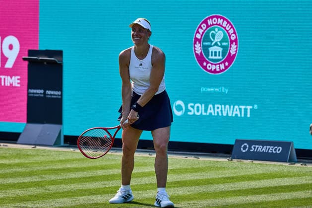 June 21, 2026, Bad Homburg, Hessen, Germany: Angelique Kerber of Germany reacts on Court during her Match against Ana Ivanovic of Serbia during the BAD HOMBURG OPEN powered by SOLARWATTT- WTA500 - Womens Tennis, 20.6.2026 in Bad Homburg (Tennis-Club Bad Homburg), Germany - Photo: Tennis 2026: Bad Hombug Open - WTA500: KERBER 6:3 7:5 IVANOVIC  - ZUMAs343 20260621_zsp_s343_188 Copyright: xMathiasxSchulzx