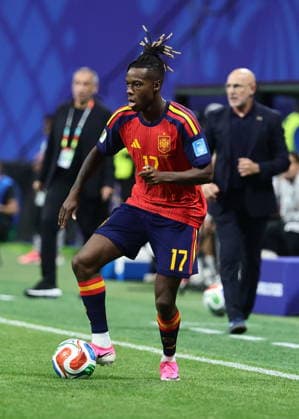 FIFA World Cup, WM, Weltmeisterschaft, Fussball 2026 - Group H - Spain vs Saudi Arabia Nico Williams of Spain in action during the FIFA World Cup 2026 group stage match Spain against Saudi Arabia, in Atlanta, USA, 21 June 2026. ATLANTA United States  Copyright: xRONALDxWITTEKx