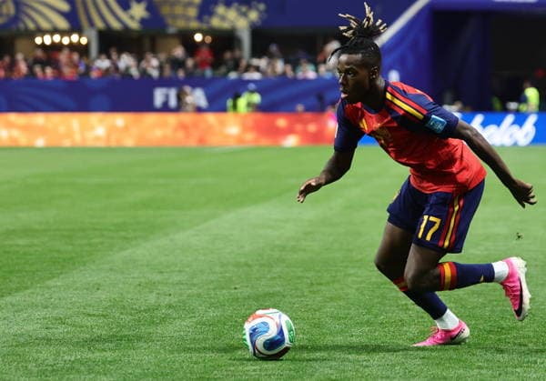 FIFA World Cup, WM, Weltmeisterschaft, Fussball 2026 - Group H - Spain vs Saudi Arabia Nico Williams of Spain in action during the FIFA World Cup 2026 group stage match Spain against Saudi Arabia, in Atlanta, USA, 21 June 2026. ATLANTA United States  Copyright: xRONALDxWITTEKx