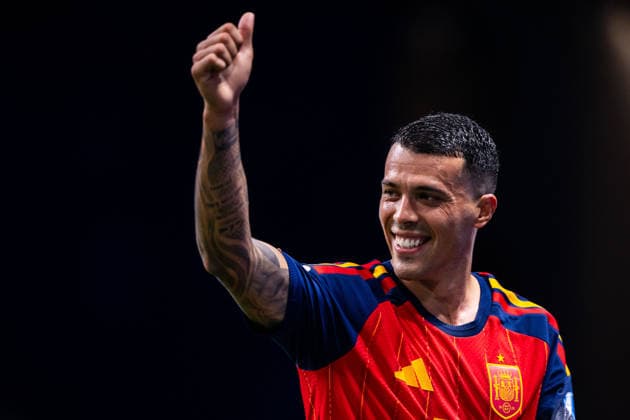 260621 Pedro Porro of Spain during the FIFA World Cup, WM, Weltmeisterschaft, Fussball 2026 football match between Spain and Saudi Arabia on June 21, 2026 in Atlanta. Photo: Ludvig Thunman BILDBYRAN kod LT LT0806 fotboll football soccer fotball vm fotbolls-vm fotball-vm fotbolls-vm 2026 fifa world cup 2026 day 11 bbeng jubel *** 260621 Pedro Porro of Spain during the 2026 FIFA World Cup soccer match between Spain and Saudi Arabia on June 21, 2026 in Atlanta. Photo by Ludvig Thunman, BILDBYRAN. Code  Copyright: LUDVIGxTHUNMAN BB260621LT100