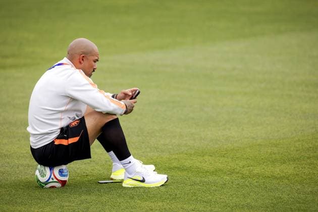 KANSAS CITY - Nigel de Jong during a training session of the Dutch national team, Nationalteam at the KC Current Training Facility, on June 21, 2026, in Kansas City. The Dutch national team is preparing for the match against Tunisia during the FIFA World Cup, WM, Weltmeisterschaft, Fussball ROBIN VAN LONKHUIJSEN ANP xVIxANPxSportx xxANPxIVx 561598929 originalFilename: 561598929.jpg