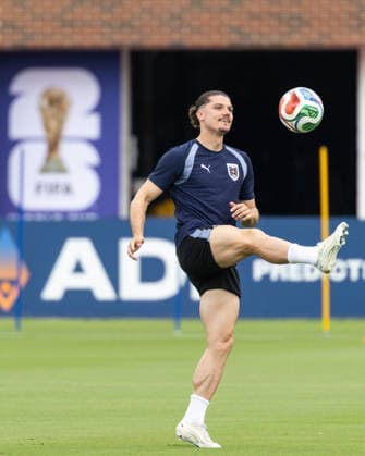 SOCCER - FIFA World Cup, WM, Weltmeisterschaft, Fussball 2026 DALLAS,TEXAS,USA,21.JUN.26 - SOCCER - FIFA World Cup 2026, group stage, Argentina vs Austria, preview, training team AUT. Image shows Marcel Sabitzer (AUT).  GEPAxpictures xArminxRauthner