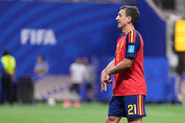 Mikel Oyarzabal of Spain celebrates after scoring the team s third goal during a FIFA Men’s World Cup 2026 Group Stage football match between Spain and Saudi Arabia at Atlanta Stadium, in Atlanta on June 21th 2026 (Photo by Alexandra Fechete SPP)  Copyright: xAlexandraxFechete SPPx Sportspressphoto_SPR172697