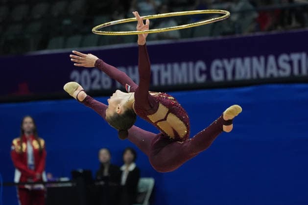 (260621) -- BEIJING, June 21, 2026 -- Arina Kovshova of Russia competes during the Individual Hoop final at the 2026 Rhythmic gymnastics, Rhythmische Sportgymnastik, RSG World Challenge Cup Beijing in Beijing, China, June 21, 2026. ) (SP)CHINA-BEIJING-RHYTHMIC GYMNASTICS-WORLD CHALLENGE CUP(CN) XiexHan 