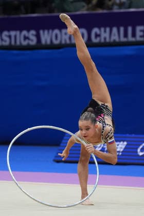 (260621) -- BEIJING, June 21, 2026 -- Sofiia Ilteriakova of Russia competes during the Individual Hoop final at the 2026 Rhythmic gymnastics, Rhythmische Sportgymnastik, RSG World Challenge Cup Beijing in Beijing, China, June 21, 2026. ) (SP)CHINA-BEIJING-RHYTHMIC GYMNASTICS-WORLD CHALLENGE CUP(CN) XiexHan 
