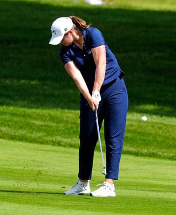 BELMONT, MI - JUNE 21: LPGA, Golf Damen golfer Lottie Woad plays her second shot on the 2nd hole hole on June 21, 2026, during the final round of the LPGA Meijer LPGA Classic for Simply Give at Blythefield Country Club in Belmont, Michigan. (Photo by Brian Spurlock Icon Sportswire) GOLF: JUN 21 LPGA Meijer LPGA Classic for Simply Give EDITORIAL USE ONLY Icon26062146