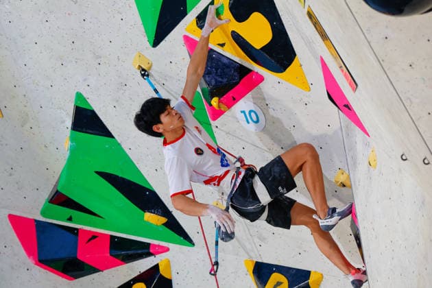 CLIMBING - World Climbing Series INNSBRUCK,AUSTRIA,21.JUN.26 - CLIMBING - World Climbing Series, lead. Image shows Putra Tri Ramadani (INA).  GEPAxpictures xMarkoxVulic