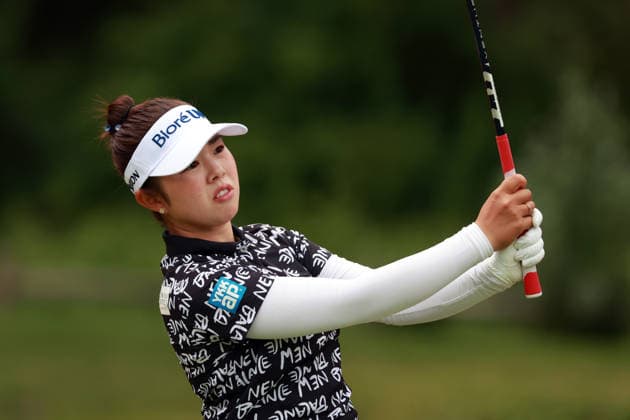 Meijer LPGA, Golf Damen Classic by Simply Give Belmont, MI - JUNE 21: Miyu Yamashita of Japan hits from the 13th tee during the final round of the Meijer LPGA Classic by Simply Give at Blythefield Country Club on June 21, 2026 in Belmont, Michigan. Belmont Michigan United States  Copyright: xAmyxLemusx originalFilename:lemus-meijerlp260621_npRgt.jpg