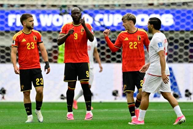 Belgium vs Iran - FIFA World Cup, WM, Weltmeisterschaft, Fussball 2026 LOS ANGELES, USA - JUNE 21 : Lukaku Romelu forward of Belgium during the FIFA World Cup 2026 Group G match between Belgium and Iran at the SOFI STADIUM on June 21, 2026 in Los Angeles, USA, 21 06 2026 Los Angeles United States of America  Copyright: xJanxDexMeuleneirx