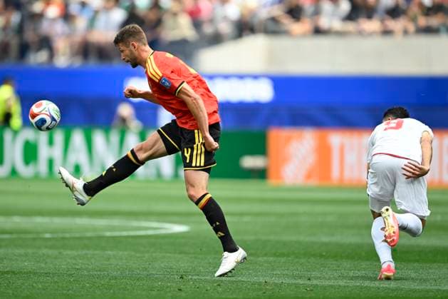 Belgium vs Iran - FIFA World Cup, WM, Weltmeisterschaft, Fussball 2026 LOS ANGELES, USA - JUNE 21 : Mechele Brandon defender of Belgium in action during the FIFA World Cup 2026 Group G match between Belgium and Iran at the SOFI STADIUM on June 21, 2026 in Los Angeles, USA, 21 06 2026 Los Angeles United States of America  Copyright: xNicoxVereeckenx