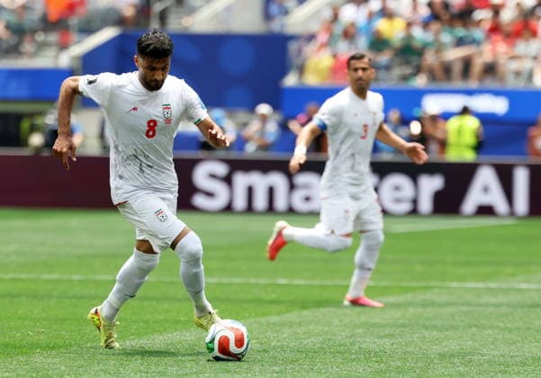 FIFA World Cup, WM, Weltmeisterschaft, Fussball 2026 - Group G - Belgium vs Iran Mohammad Mohebi of Iran in action during the FIFA World Cup 2026 group stage match Belgium against Iran, in Los Angeles, USA, 21 June 2026. LOS ANGELES United States  Copyright: xCHRISTOPHERxTORRESx