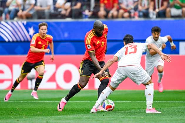 Belgium vs Iran - FIFA World Cup, WM, Weltmeisterschaft, Fussball 2026 LOS ANGELES, USA - JUNE 21 : Lukaku Romelu forward of Belgium in action during the FIFA World Cup 2026 Group G match between Belgium and Iran at the SOFI STADIUM on June 21, 2026 in Los Angeles, USA, 21 06 2026 Los Angeles United States of America  Copyright: xNicoxVereeckenx