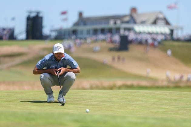 US Open Golf Championship - Round 4 Sam Burns of the US during the fourth round of the 2026 US Open golf tournament at the Shinnecock Hills Golf Club in Southampton, New York, USA, 21 June 2026. SOUTHAMPTON NEW YORK UNITED STATES  Copyright: xSARAHxYENESELx