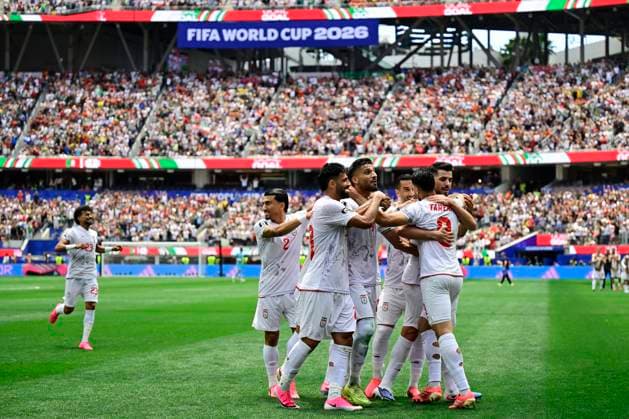 Belgium vs Iran - FIFA World Cup, WM, Weltmeisterschaft, Fussball 2026 LOS ANGELES, USA - JUNE 21 : Taremi Medhi forward of Iran celebrates scoring a goal during the FIFA World Cup 2026 Group G match between Belgium and Iran at the SOFI STADIUM on June 21, 2026 in Los Angeles, USA, 21 06 2026 Los Angeles United States of America  Copyright: xJanxDexMeuleneirx