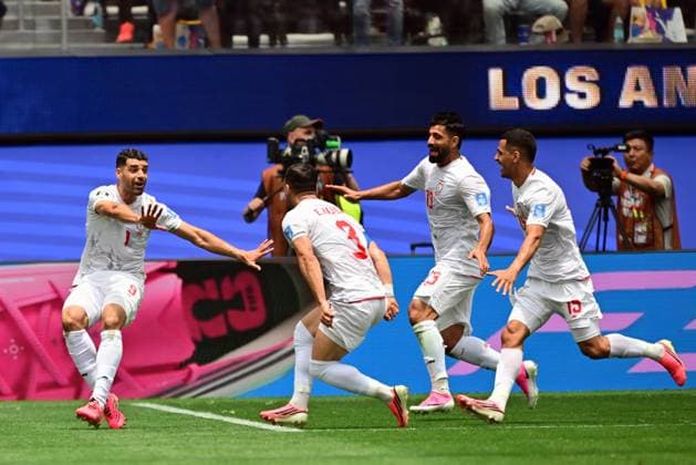 Iran s Mehdi Taremi reacts after scoring a disallowed offside goal during a soccer game between Belgian national team, Nationalteam Red Devils and Iran, on Sunday 21 June 2026, at the SoFi stadium in Los Angeles, the second game in the group stage of the FIFA World Cup, WM, Weltmeisterschaft, Fussball 2026 in the United States of America. The Diables Rouges - Rode Duivels were drawn into Group G. DIRKxWAEM  x178650214x
