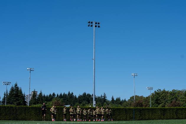 June 21, 2026, Vancouver, Bc, CANADA: Canada players run laps during a FIFA World Cup, WM, Weltmeisterschaft, Fussball training session, in Vancouver, on Sunday, June 21, 2026. Canada News - June 21, 2026  - ZUMAc35_ 20260621_zaf_c35_052 Copyright: xEthanxCairnsx