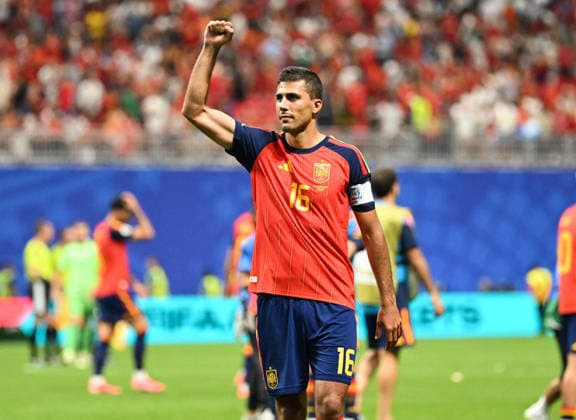 (260622) -- ATLANTA, June 22, 2026 -- Rodri of Spain celebrates after winning the group H match between Spain and Saudi Arabia at the 2026 FIFA World Cup, WM, Weltmeisterschaft, Fussball at Atlanta Stadium in Atlanta, the United States, June 21, 2026. ) (SP)U.S.-ATLANTA-FOOTBALL-FIFA WORLD CUP-GROUP H-ESP VS KSA JuxHuanzong 