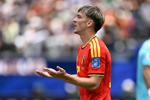Belgium vs Iran - FIFA World Cup, WM, Weltmeisterschaft, Fussball 2026 LOS ANGELES, USA - JUNE 21 : Saelemaekers Alexis midfielder of Belgium dejected during the FIFA World Cup 2026 Group G match between Belgium and Iran at the SOFI STADIUM on June 21, 2026 in Los Angeles, USA, 21 06 2026 Los Angeles United States of America  Copyright: xNicoxVereeckenx