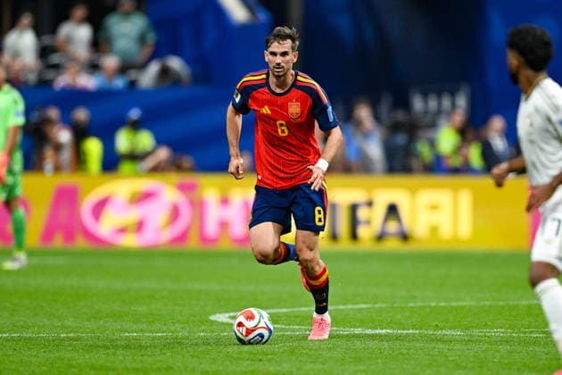 ATLANTA, GA - JUNE 21: Fabian Ruiz 8 of Spain dribbles during the FIFA World Cup, WM, Weltmeisterschaft, Fussball 2026 Group H match between Spain and Saudi Arabia on June 21st, 2026 at Atlanta Stadium in Atlanta, GA. (Photo by Rich von Biberstein Icon Sportswire) SOCCER: JUN 21 FIFA World Cup 26 Group H - Spain vs Saudi Arabia EDITORIAL USE ONLY Icon260621041