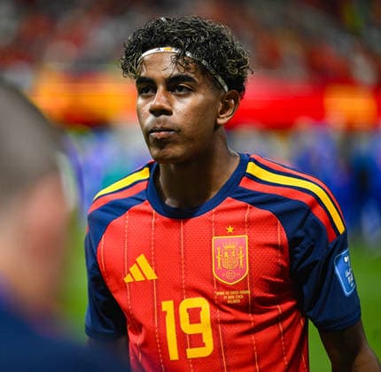 ATLANTA, GA - JUNE 21: Lamine Yamal 19 of Spain during the FIFA World Cup, WM, Weltmeisterschaft, Fussball 2026 Group H match between Spain and Saudi Arabia on June 21st, 2026 at Atlanta Stadium in Atlanta, GA. (Photo by Rich von Biberstein Icon Sportswire) SOCCER: JUN 21 FIFA World Cup 26 Group H - Spain vs Saudi Arabia EDITORIAL USE ONLY Icon260621047