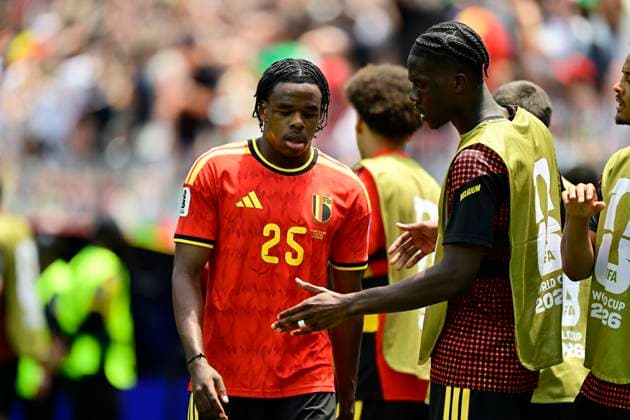 Belgium vs Iran - FIFA World Cup, WM, Weltmeisterschaft, Fussball 2026 LOS ANGELES, USA - JUNE 21 : Ngoy Nathan defender of Belgium leaves the field after a red card during the FIFA World Cup 2026 Group G match between Belgium and Iran at the SOFI STADIUM on June 21, 2026 in Los Angeles, USA, 21 06 2026 Los Angeles United States of America  Copyright: xJanxDexMeuleneirx
