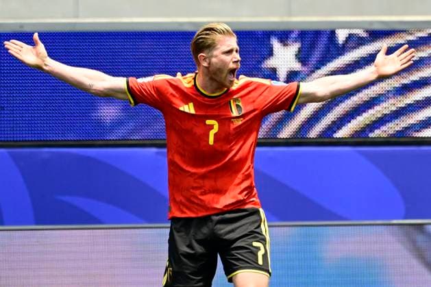 Belgium vs Iran - FIFA World Cup, WM, Weltmeisterschaft, Fussball 2026 LOS ANGELES, USA - JUNE 21 : De Bruyne Kevin forward of Belgium during the FIFA World Cup 2026 Group G match between Belgium and Iran at the SOFI STADIUM on June 21, 2026 in Los Angeles, USA, 21 06 2026 Los Angeles United States of America  Copyright: xJanxDexMeuleneirx