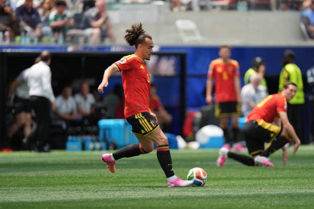 Belgium v IR Iran - FIFA World Cup, WM, Weltmeisterschaft, Fussball 2026 - Group G LOS ANGELES, CALIFORNIA - JUNE 21: Arthur Theate (3) of Belgium during the 2026 FIFA World Cup First Stage Group G match between Belgium and IR Iran at the Los Angeles Stadium (SoFi Stadium) in Inglewood, California, United States on June 21, 2026. Tayfun Coskun Anadolu California United States. Editorial use only. Please get in touch for any other usage.  Copyright: x2026xAnadoluxTayfunxCoskunx
