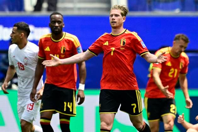 Belgium vs Iran - FIFA World Cup, WM, Weltmeisterschaft, Fussball 2026 LOS ANGELES, USA - JUNE 21 : De Bruyne Kevin forward of Belgium during the FIFA World Cup 2026 Group G match between Belgium and Iran at the SOFI STADIUM on June 21, 2026 in Los Angeles, USA, 21 06 2026 Los Angeles United States of America  Copyright: xJanxDexMeuleneirx