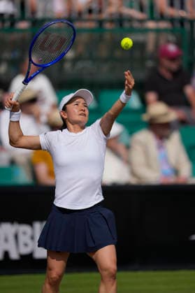 Lexus Nottingham Open - Day Seven Shuko Aoyama competes during the doubles final match at the 2026 Lexus Nottingham Open Women s tennis tournament at the Nottingham Tennis Centre in Nottingham, England, on June 21, 2026. Nottingham Great Britain United Kingdom  Copyright: xOwenxHammondx originalFilename:hammond-2026lexu260621_np7K9.jpg