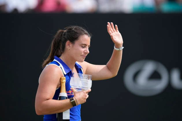Lexus Nottingham Open - Day Seven Emma Navarro after the singles final match at the 2026 Lexus Nottingham Open Women s tennis tournament at the Nottingham Tennis Centre in Nottingham, England, on June 21, 2026. Nottingham Great Britain United Kingdom  Copyright: xOwenxHammondx originalFilename:hammond-2026lexu260621_npyWJ.jpg