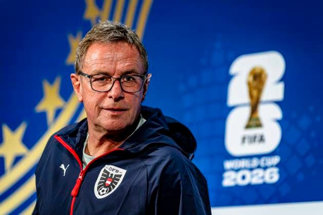 DALLAS - Austria national team, Nationalteam coach Ralf Rangnick during the 2026 World Cup, Austrian press conference, PK, Pressekonferenz at AT&T Stadium on June 21, 2026 in Dallas, United States. (Photo by Stefan Koops EYE4IMAGES DeFodi Images) - *** DALLAS