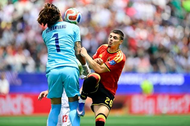Belgium vs Iran - FIFA World Cup, WM, Weltmeisterschaft, Fussball 2026 LOS ANGELES, USA - JUNE 21 : Fernandez-Pardo Matias forward of Belgium during the FIFA World Cup 2026 Group G match between Belgium and Iran at the SOFI STADIUM on June 21, 2026 in Los Angeles, USA, 21 06 2026 Los Angeles United States of America  Copyright: xJanxDexMeuleneirx