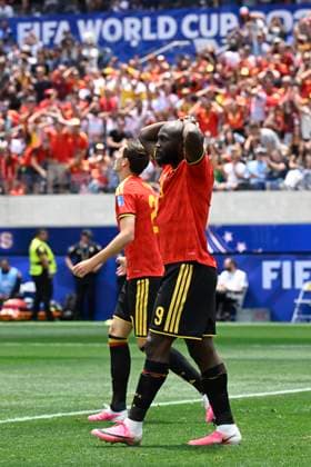 Belgium vs Iran - FIFA World Cup, WM, Weltmeisterschaft, Fussball 2026 LOS ANGELES, USA - JUNE 21 : Lukaku Romelu forward of Belgium looking dejected during the FIFA World Cup 2026 Group G match between Belgium and Iran at the SOFI STADIUM on June 21, 2026 in Los Angeles, USA, 21 06 2026 Los Angeles United States of America  Copyright: xNicoxVereeckenx