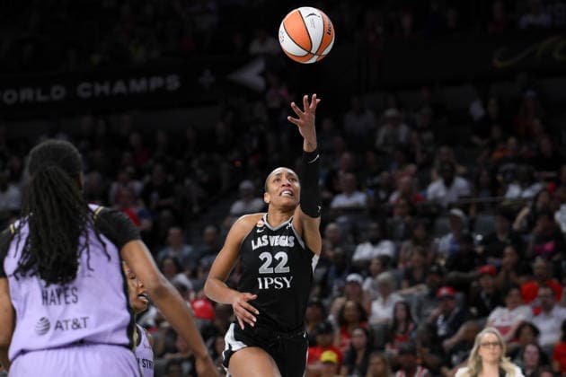 June 21, 2026, Las Vegas, Nevada, USA: AÃ¢â‚¬â ¢JA WILSON 22 with 19 points help Aces to defeat Valkyries 73-92 during 2026 WNBA, Basketball Damen, USA regular-season game at Michelob ULTRA Arena in Las Vegas. WNBA 2026: Las Vegas Aces Defeats Golden State Valkyries 73-92  - ZUMAo117 20260621_zsp_o117_015 Copyright: xMikaelxOnax