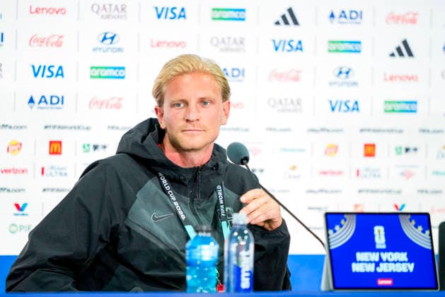 World Cup 2026 East Rutherford, New Jersey , USA 20260621. Norway s Morten Thorsby during a press conference, PK, Pressekonferenz with the Norway men s national football team at MetLife Stadium before the match between Norway and Senegal in Group I during the 2026 FIFA World Cup, WM, Weltmeisterschaft, Fussball Photo: Fredrik Varfjell NTB East Rutherford, New Jersey United States EDITORIAL USE ONLY. RESTRICTED USE FOR BETTING COMPANIES Ref:_SPOEXgAKE0h6LE.jpg *** 2026 World Cup, East Rutherford, New Jersey, USA 20260621 Norway’s Morten Thorsby during a press conference with the Norway men’s national soccer team at MetLife Stadium before the match between Norway and Senegal in Group I during the 2026 FIFA World Cup. Photo  Copyright: xFredrikxVarfjellx xNTBx