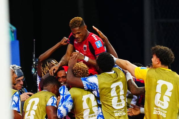 Uruguay v Cape Verde - FIFA World Cup, WM, Weltmeisterschaft, Fussball 2026 - Group H FLORIDA, USA - JUNE 21: Helio Varela (26) of Cape Verde celebrates after scoring a goal during the 2026 FIFA World Cup First Stage Group H match between Uruguay and Cape Verde at the Hard Rock Stadium (Miami Stadium) in Miami Gardens, Florida, United States on June 21, 2026. Evrim Aydin Anadolu Florida United States. Editorial use only. Please get in touch for any other usage.  Copyright: x2026xAnadoluxEvrimxAydinx