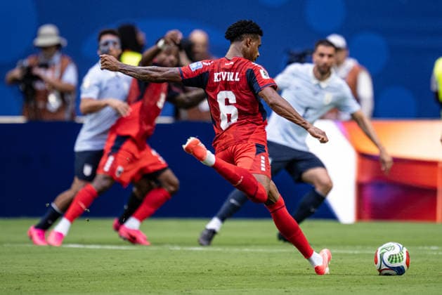 Kevin Pina of Cabo Verde during the FIFA World Cup, WM, Weltmeisterschaft, Fussball 2026 Group H match between Uruguay and Cabo Verde at Miami Stadium in Miami Gardens, Florida, United States, on June 21st, 2026. (Photo by Riquelve Nata Sports Press Photo)  Copyright: xRiquelvexNata SportsxPressxPhotox Sportspressphoto_SPR172972