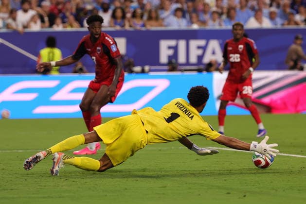 FIFA World Cup, WM, Weltmeisterschaft, Fussball 2026 - Group H - Uruguay vs Cape Verde Goalkeeper Vozinha of Cape Verde in action during the FIFA World Cup 2026 group stage match Uruguay against Cape Verde, in Miami, Florida, USA, 21 June 2026. MIAMI United States  Copyright: xCRISTOBALxHERRERA-ULASHKEVICHx