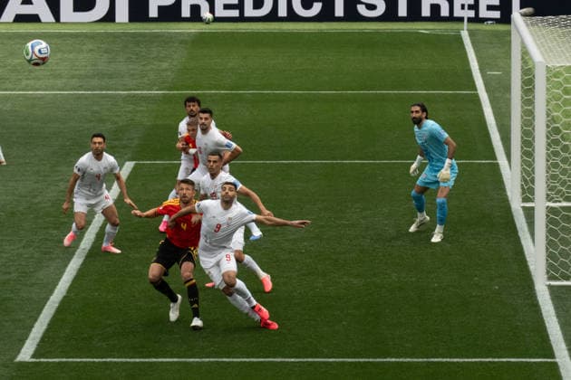 June 21, 2026, Ingelwood, California, USA: First half action at the FIFA World Cup, WM, Weltmeisterschaft, Fussball 2026 Group G match between Belgium and IR Iran at Los Angeles Stadium on June 21, 2026 in Inglewood, California. Belgium V IR Iran: Group G - FIFA World Cup 2026  - ZUMAb148 20260621_zap_b148_085 Copyright: xBryanxSmithx
