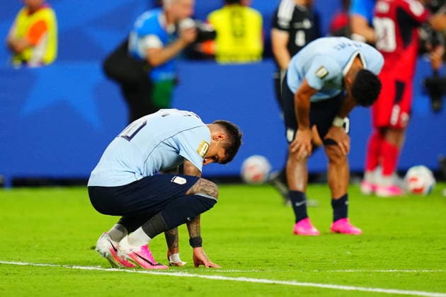 Uruguay v Cape Verde - FIFA World Cup, WM, Weltmeisterschaft, Fussball 2026 - Group H FLORIDA, USA - JUNE 21: Players of Uruguay reacts after the 2026 FIFA World Cup First Stage Group H match between Uruguay and Cape Verde at the Hard Rock Stadium (Miami Stadium) in Miami Gardens, Florida, United States on June 21, 2026. Evrim Aydin Anadolu Florida United States. Editorial use only. Please get in touch for any other usage.  Copyright: x2026xAnadoluxEvrimxAydinx